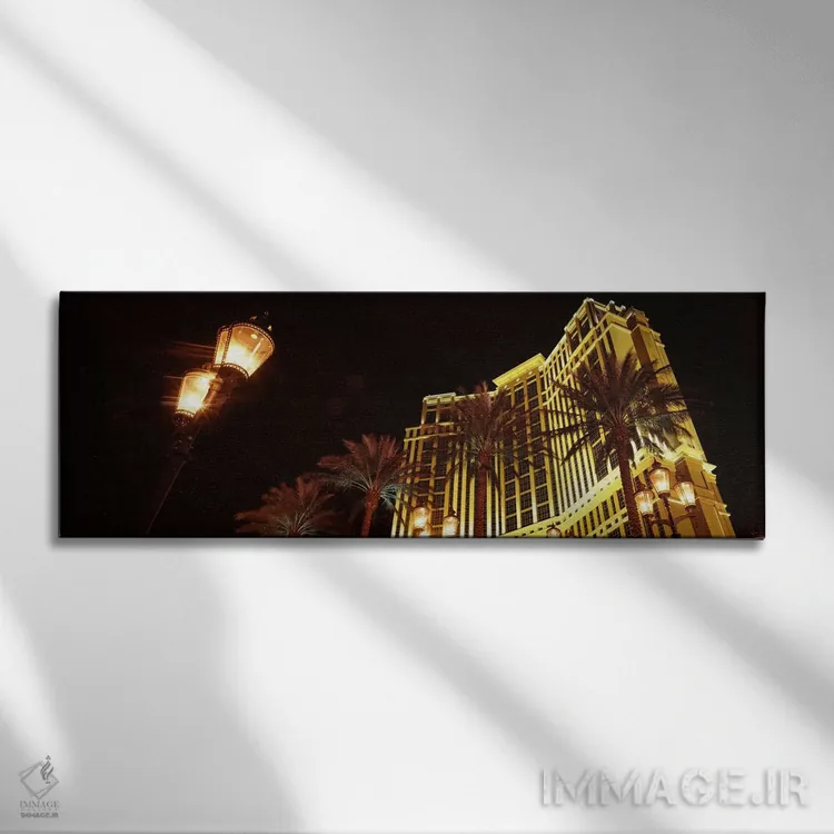 تابلو دکوراتیو The Strip, Las Vegas, Nevada, USA,نمای روبه پایین یک هت… اثر پانورامیک ایمجز - نمای روبهرو روی دیوار