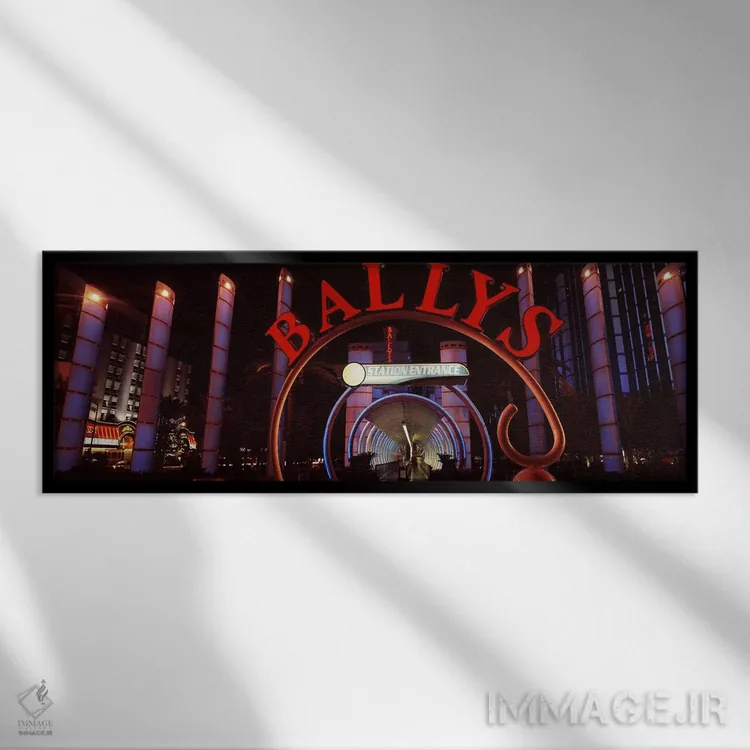 تابلو دکوراتیو Bally's Las Vegas, Monorail Station, The Strip, Las Veg… اثر پانورامیک ایمجز - نمای قابدار مشکی