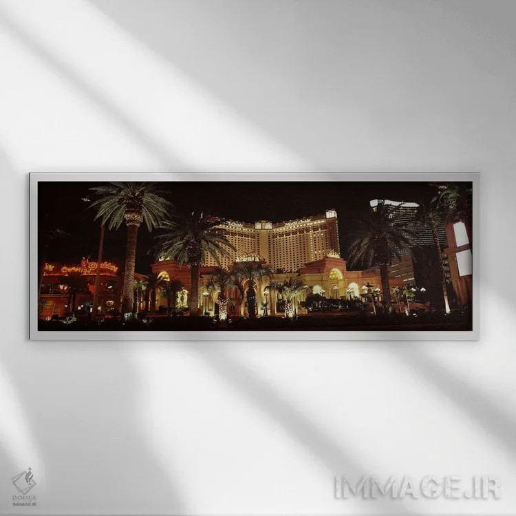 تابلو دکوراتیو Monte Carlo Resort And Casino, The Strip, Las Vegas, Ne… اثر پانورامیک ایمجز - نمای قابدار سفید
