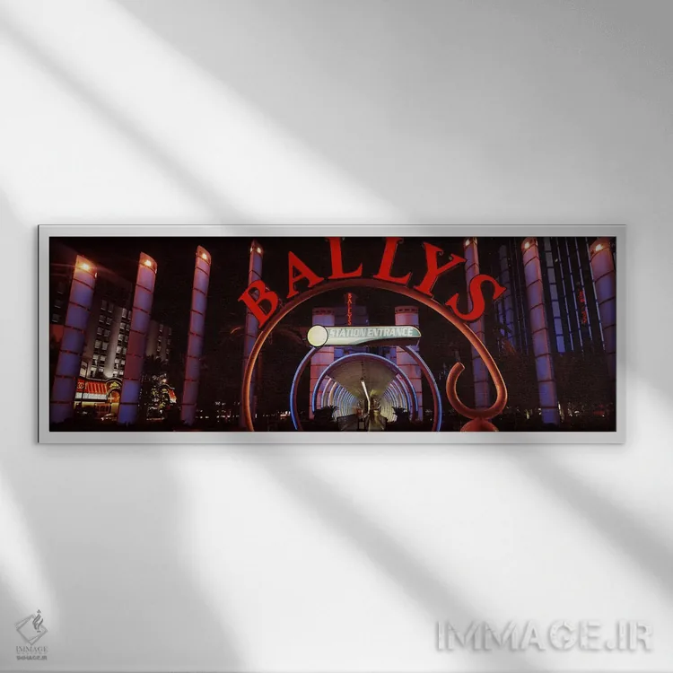 تابلو دکوراتیو Bally's Las Vegas, Monorail Station, The Strip, Las Veg… اثر پانورامیک ایمجز - نمای قابدار سفید