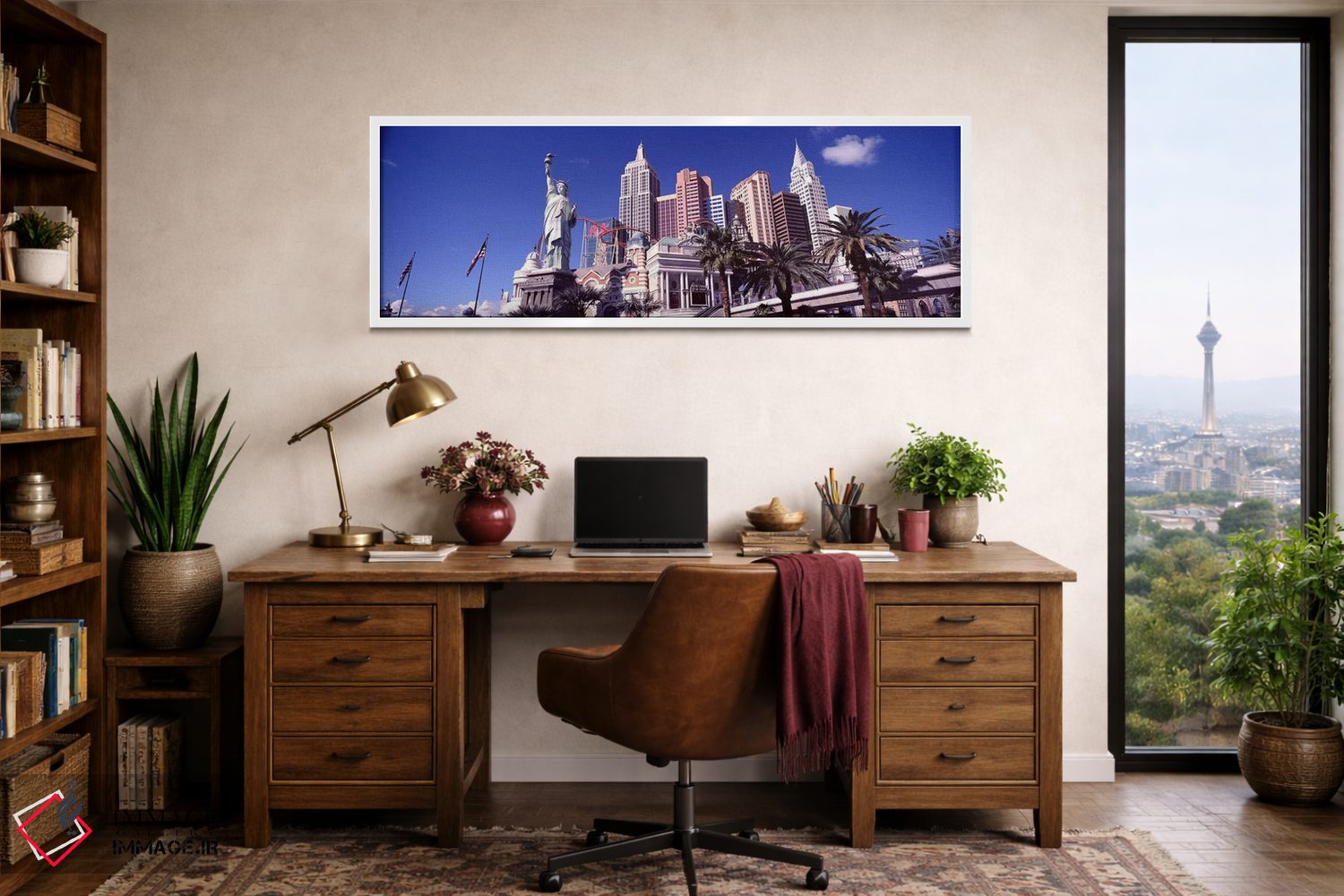 تابلو دکوراتیو New York New York Hotel, The Strip, Las Vegas, Nevada… اثر پانورامیک ایمجز - D1W