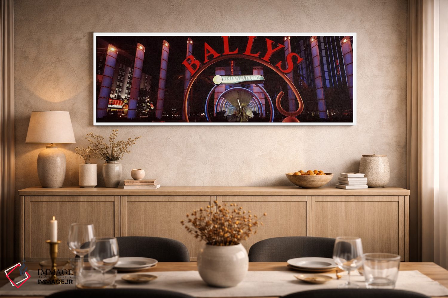 تابلو دکوراتیو Bally's Las Vegas, Monorail Station, The Strip, Las Veg… اثر پانورامیک ایمجز - D2W