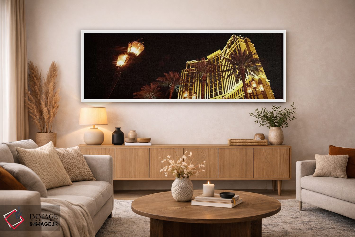 تابلو دکوراتیو The Strip, Las Vegas, Nevada, USA,نمای روبه پایین یک هت… اثر پانورامیک ایمجز - D4W