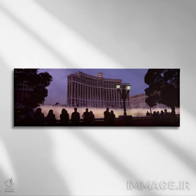 تابلو دکوراتیو Bellagio Resort And Casino, The Strip, Las Vegas, Nevad… اثر پانورامیک ایمجز - نمای روبهرو روی دیوار