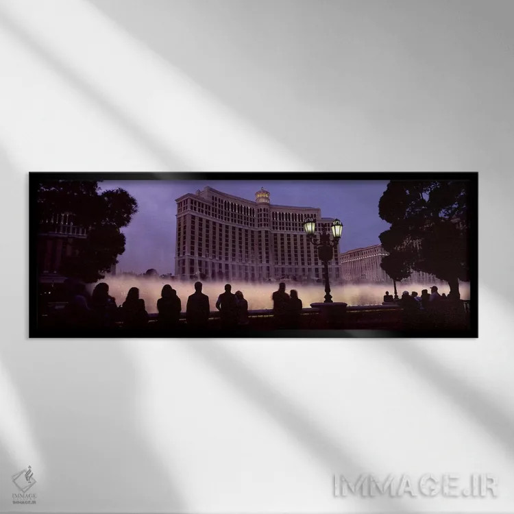 تابلو دکوراتیو Bellagio Resort And Casino, The Strip, Las Vegas, Nevad… اثر پانورامیک ایمجز - نمای قابدار مشکی