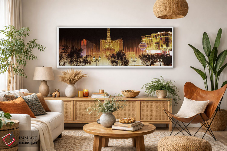 تابلو دکوراتیو The Strip, Las Vegas, Nevada, USA,هتل های شهر روشن در ش… اثر پانورامیک ایمجز - D2W