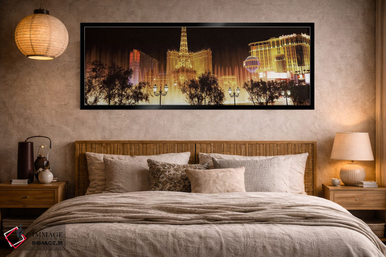 تابلو دکوراتیو The Strip, Las Vegas, Nevada, USA,هتل های شهر روشن در ش… اثر پانورامیک ایمجز - D4B