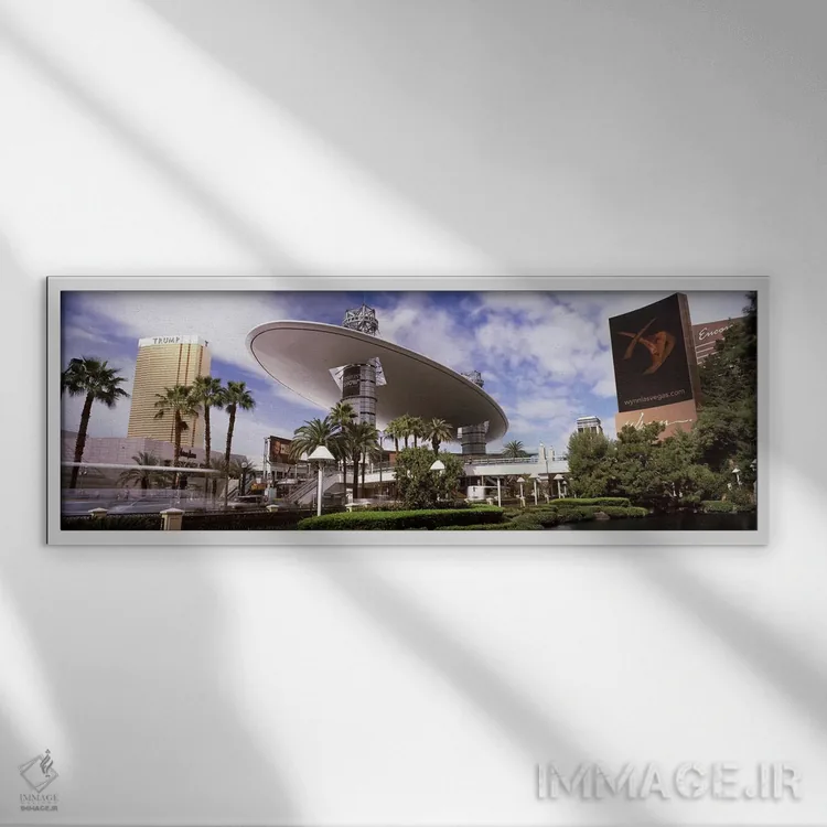 تابلو دکوراتیو Trump Hotel Las Vegas, Wynn Las Vegas, The Strip, Las V… اثر پانورامیک ایمجز - نمای قابدار سفید