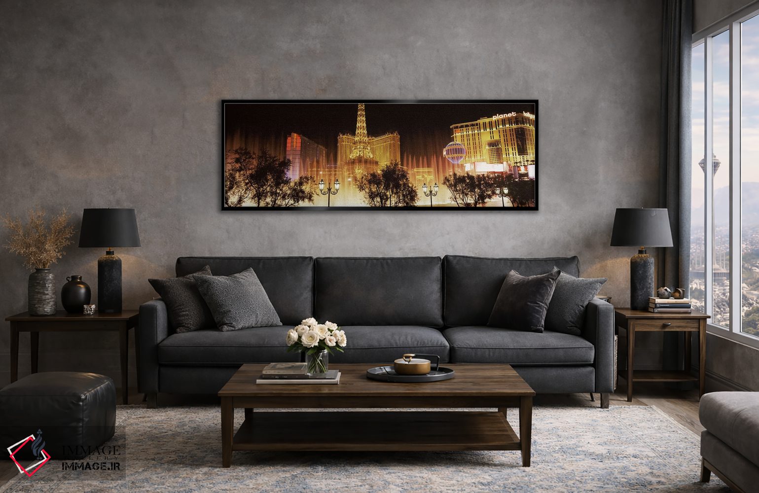 تابلو دکوراتیو The Strip, Las Vegas, Nevada, USA,هتل های شهر روشن در ش… اثر پانورامیک ایمجز - D6B