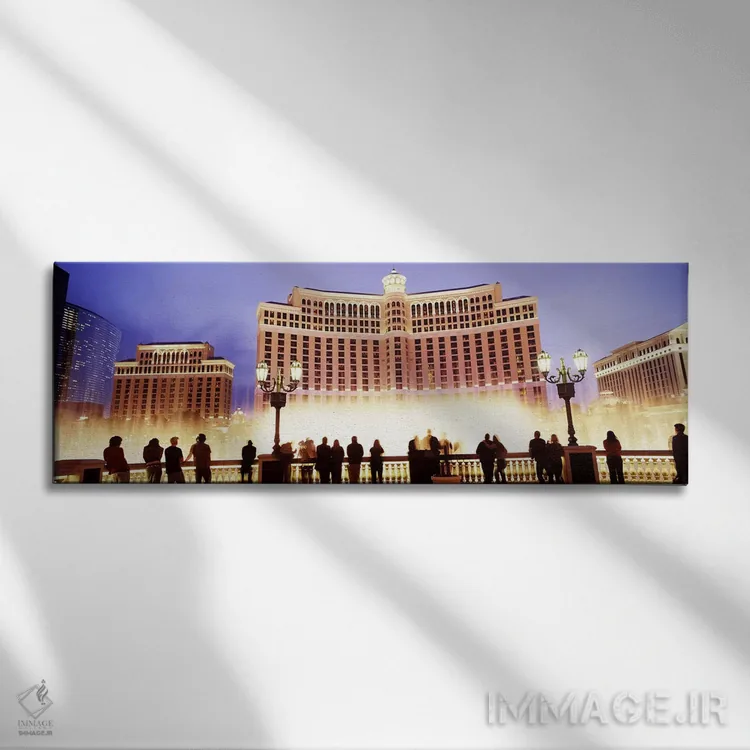 تابلو دکوراتیو Bellagio Resort And Casino, The Strip, Las Vegas, Nevad… اثر پانورامیک ایمجز - نمای روبهرو روی دیوار