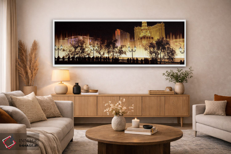 تابلو دکوراتیو The Strip, Las Vegas, Nevada, USA #2,هتل های شهر روشن د… اثر پانورامیک ایمجز - D3W