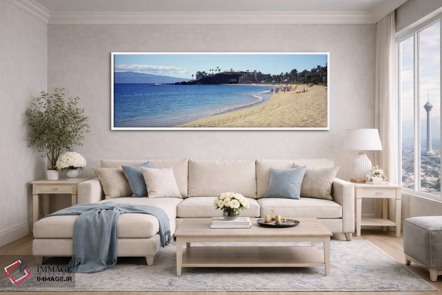 تابلو دکوراتیو Black Rock Beach, Maui, Hawai'i, USA,چشم انداز ساحلی، س… اثر پانورامیک ایمجز - D4W