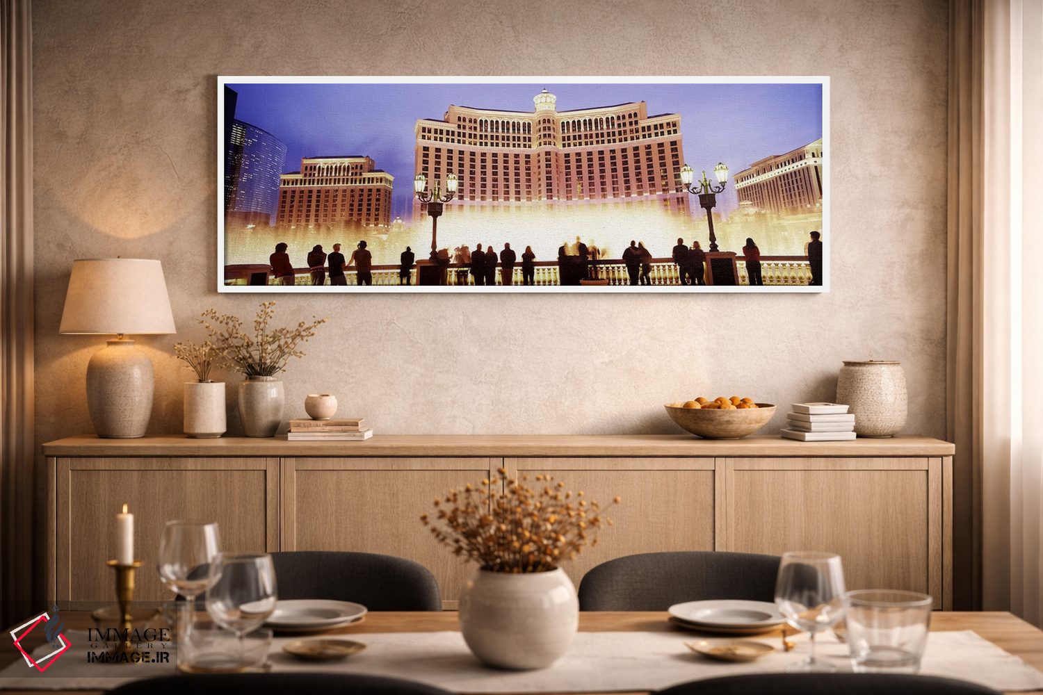 تابلو دکوراتیو Bellagio Resort And Casino, The Strip, Las Vegas, Nevad… اثر پانورامیک ایمجز - D1W