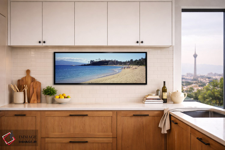 تابلو دکوراتیو Black Rock Beach, Maui, Hawai'i, USA,چشم انداز ساحلی، س… اثر پانورامیک ایمجز - D5B