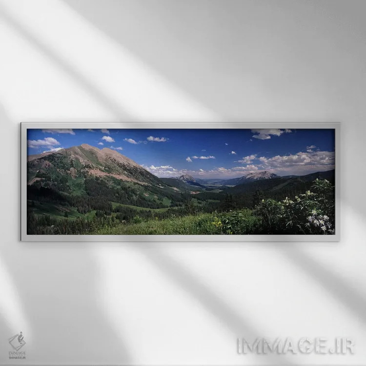 تابلو دکوراتیو Crested Butte, Gunnison County, Colorado, USA,گذرگاه کب… اثر پانورامیک ایمجز - نمای قابدار سفید