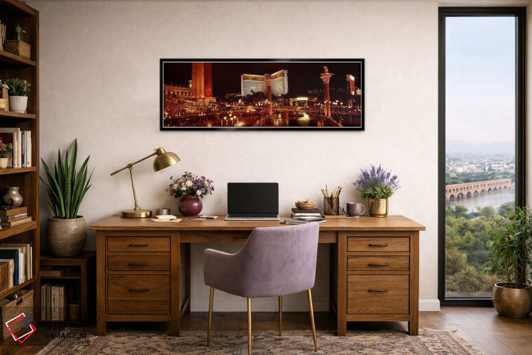 تابلو دکوراتیو The Mirage, The Strip, Las Vegas, Nevada, USA,هتل روشن… اثر پانورامیک ایمجز - D1B