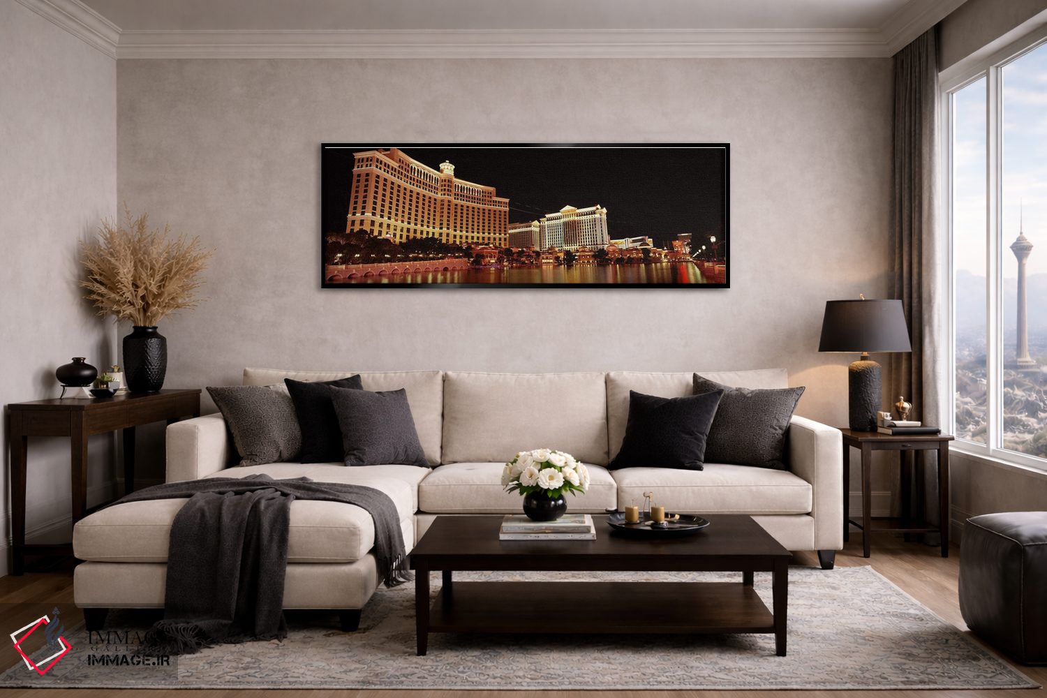 تابلو دکوراتیو Bellagio Resort And Casino, The Strip, Las Vegas, Nevad… اثر پانورامیک ایمجز - D6B