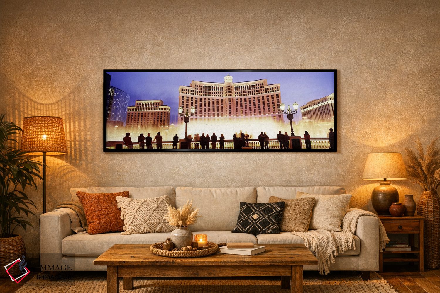 تابلو دکوراتیو Bellagio Resort And Casino, The Strip, Las Vegas, Nevad… اثر پانورامیک ایمجز - D6B