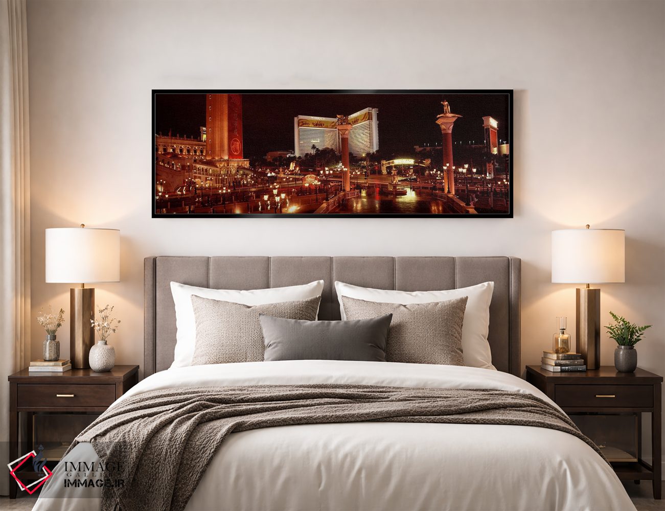 تابلو دکوراتیو The Mirage, The Strip, Las Vegas, Nevada, USA,هتل روشن… اثر پانورامیک ایمجز - D5B