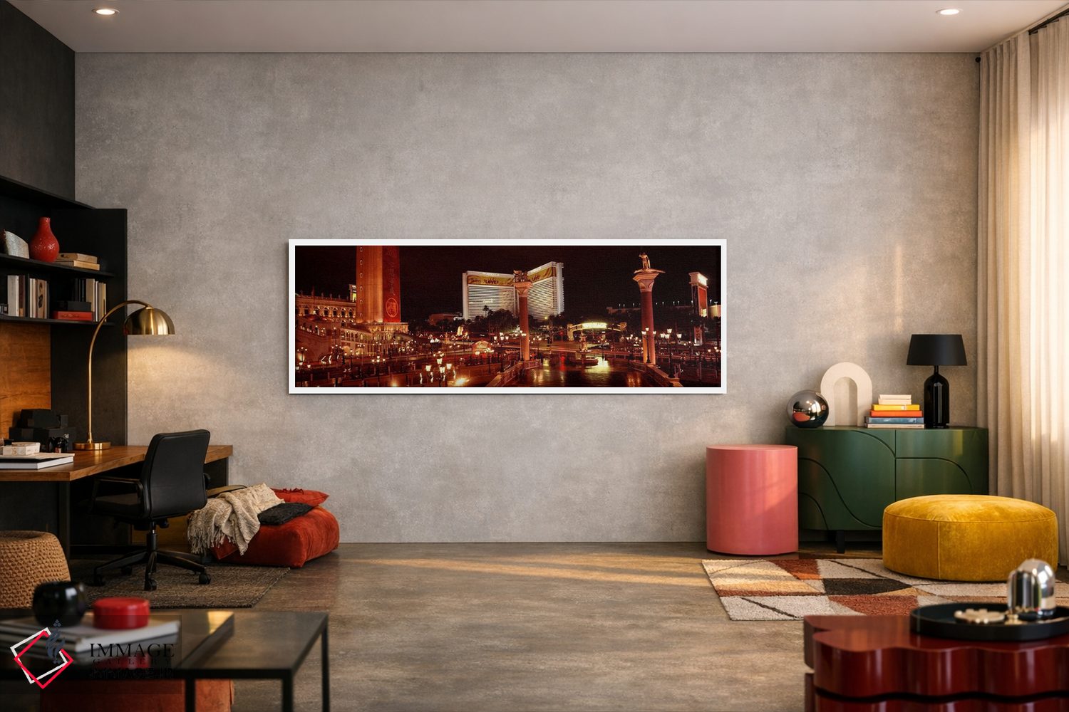 تابلو دکوراتیو The Mirage, The Strip, Las Vegas, Nevada, USA,هتل روشن… اثر پانورامیک ایمجز - D4W