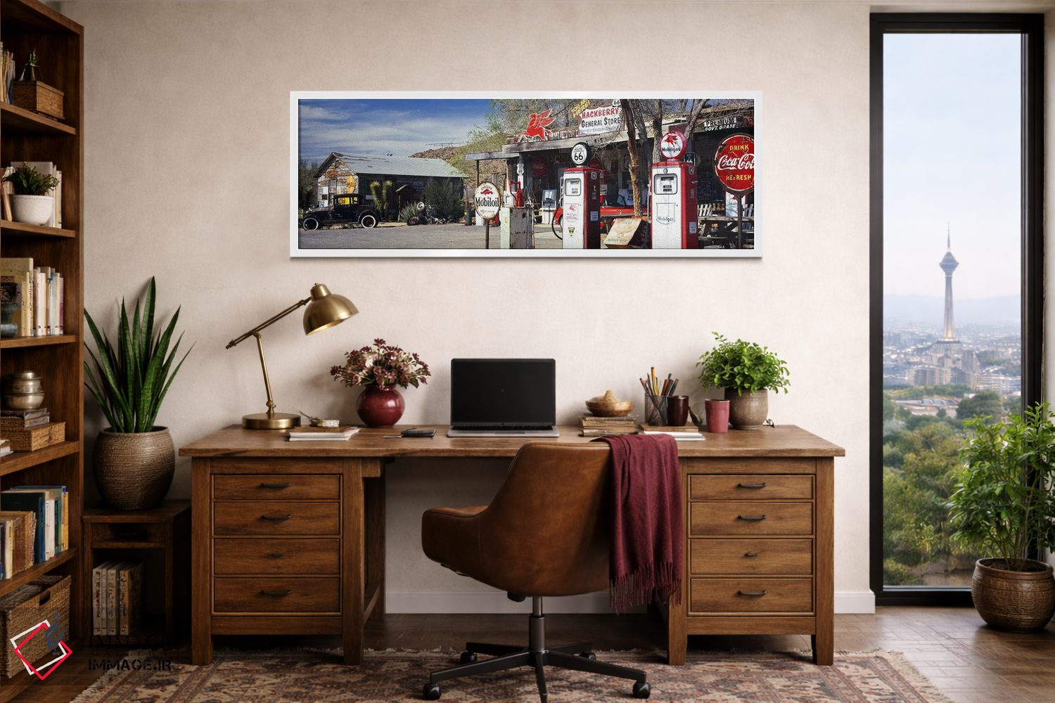 تابلو دکوراتیو Hackberry, Mohave County, Arizona, USA,فروشگاه عمومی در… اثر پانورامیک ایمجز - D1W