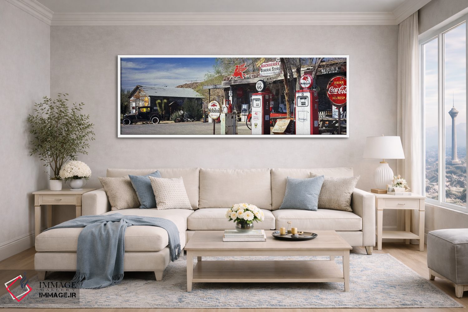 تابلو دکوراتیو Hackberry, Mohave County, Arizona, USA,فروشگاه عمومی در… اثر پانورامیک ایمجز - D4W