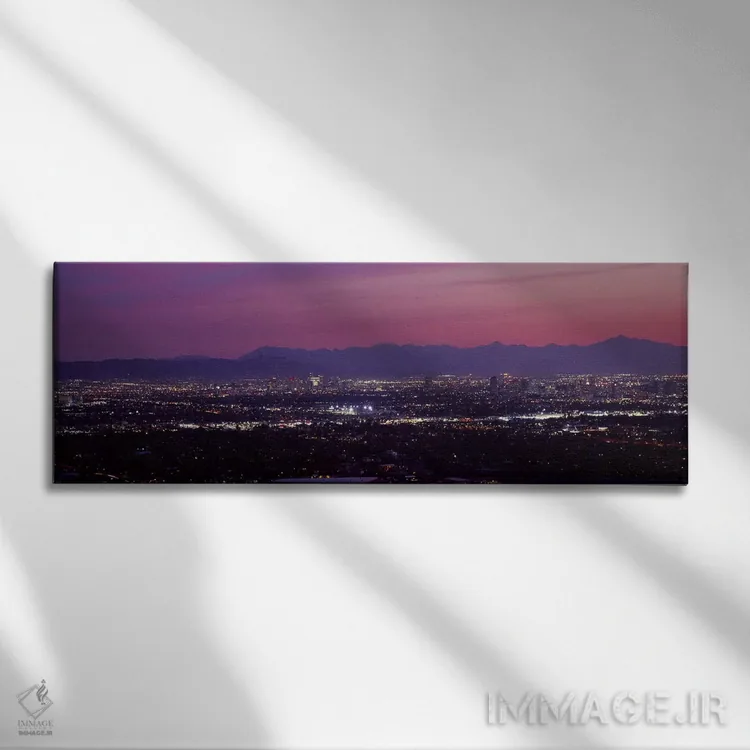 تابلو دکوراتیو Phoenix, Maricopa County, Arizona, USA,غروب سرخابی، فون… اثر پانورامیک ایمجز - نمای روبهرو روی دیوار