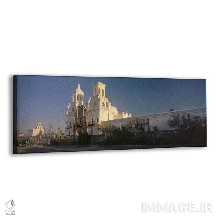 تابلو دکوراتیو Mission San Xavier Del Bac, Tucson, Arizona, USA,نمای ر… اثر پانورامیک ایمجز - نمای پرسپکتیو محصول