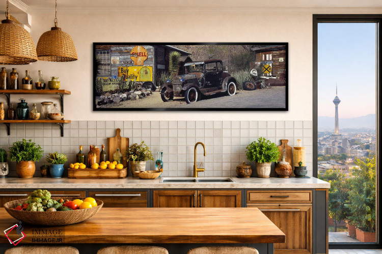تابلو دکوراتیو آمریکای قدیمی اثر پانورامیک ایمجز - D2B