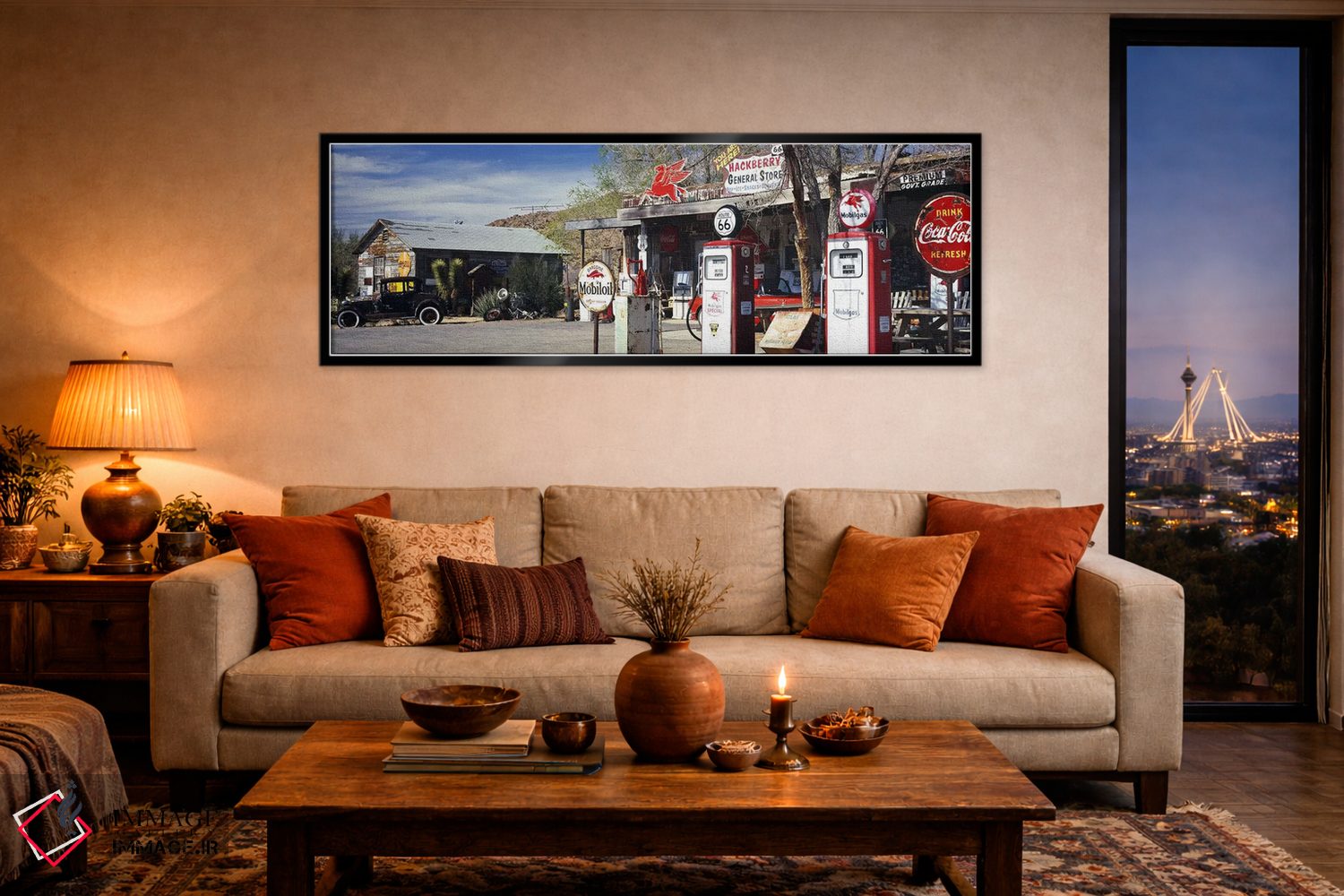تابلو دکوراتیو Hackberry, Mohave County, Arizona, USA,فروشگاه عمومی در… اثر پانورامیک ایمجز - D5B