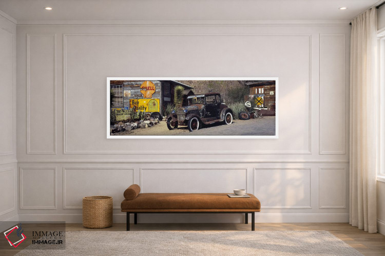 تابلو دکوراتیو آمریکای قدیمی اثر پانورامیک ایمجز - D1W