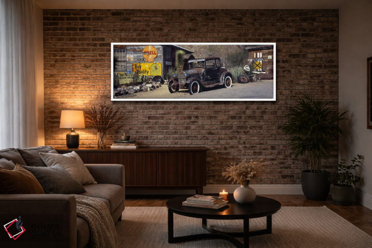 تابلو دکوراتیو آمریکای قدیمی اثر پانورامیک ایمجز - D3W