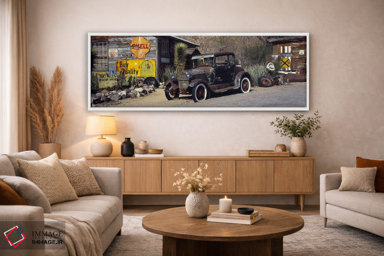 تابلو دکوراتیو آمریکای قدیمی اثر پانورامیک ایمجز - D4W