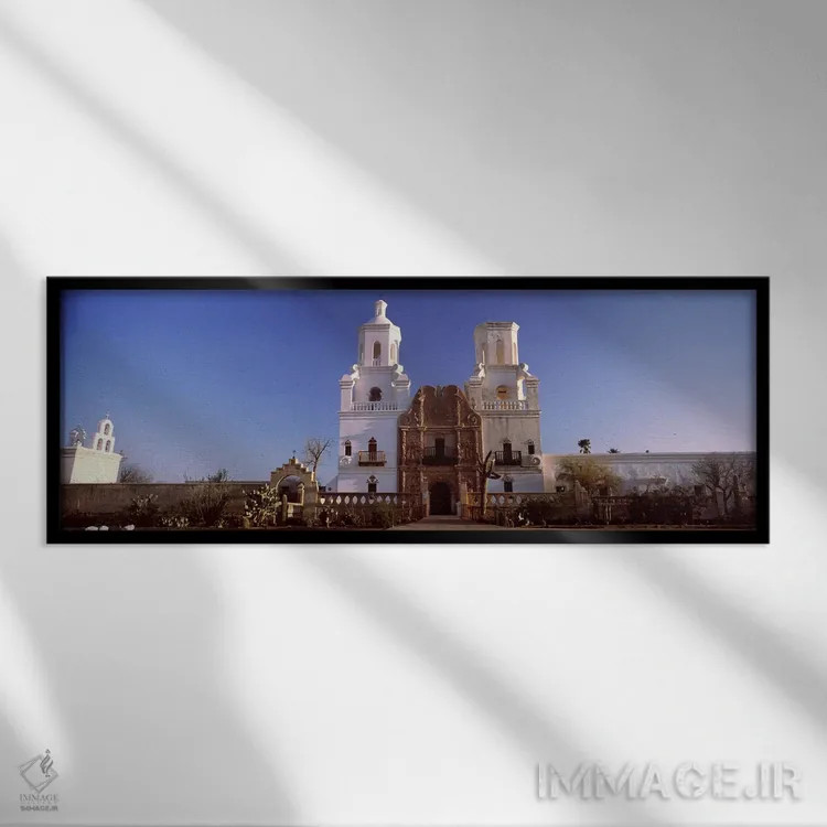 تابلو دکوراتیو Mission San Xavier Del Bac, Tucson, Arizona, USA #2,نما… اثر پانورامیک ایمجز - نمای قابدار مشکی
