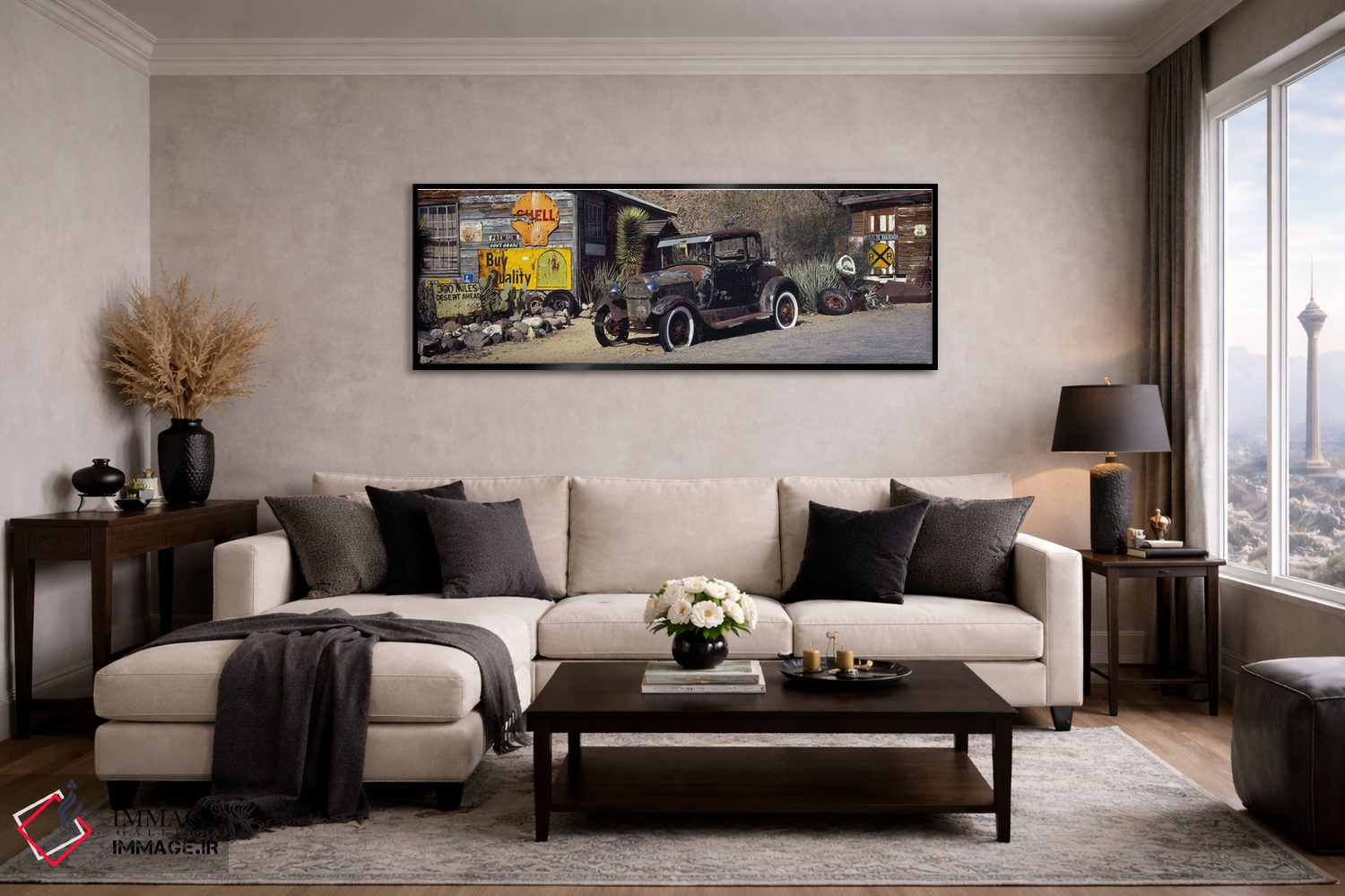 تابلو دکوراتیو آمریکای قدیمی اثر پانورامیک ایمجز - D5B