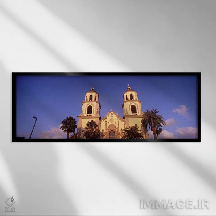تابلو دکوراتیو St. Augustine Cathedral, Tucson, Arizona, USA,نمای روبه… اثر پانورامیک ایمجز - نمای قابدار مشکی