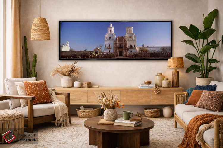 تابلو دکوراتیو Mission San Xavier Del Bac, Tucson, Arizona, USA #2,نما… اثر پانورامیک ایمجز - D4B