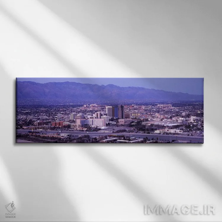 تابلو دکوراتیو Pima County, Arizona, USA,نمای هوایی از شهر، توسان، شهر… اثر پانورامیک ایمجز - نمای روبهرو روی دیوار