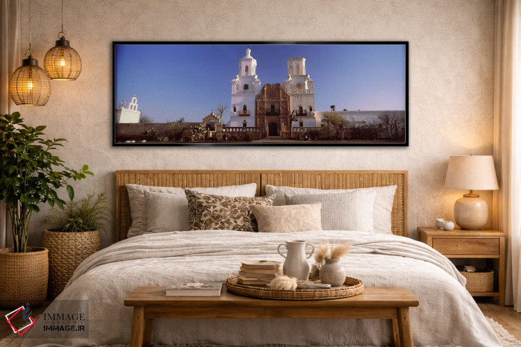 تابلو دکوراتیو Mission San Xavier Del Bac, Tucson, Arizona, USA #2,نما… اثر پانورامیک ایمجز - D5B