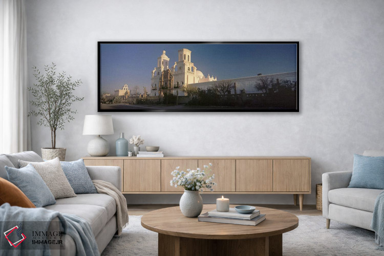 تابلو دکوراتیو Mission San Xavier Del Bac, Tucson, Arizona, USA,نمای ر… اثر پانورامیک ایمجز - D3B