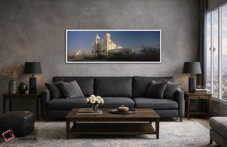 تابلو دکوراتیو Mission San Xavier Del Bac, Tucson, Arizona, USA,نمای ر… اثر پانورامیک ایمجز - D4W
