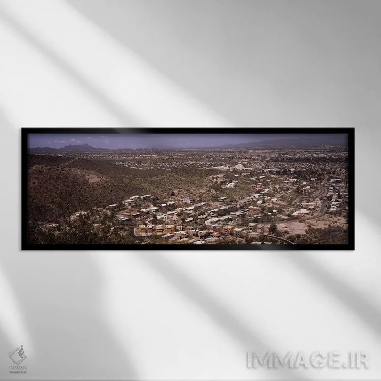 تابلو دکوراتیو Tucson, Pima County, Arizona, USA #2,نمای هوایی از شهر… اثر پانورامیک ایمجز - نمای قابدار مشکی