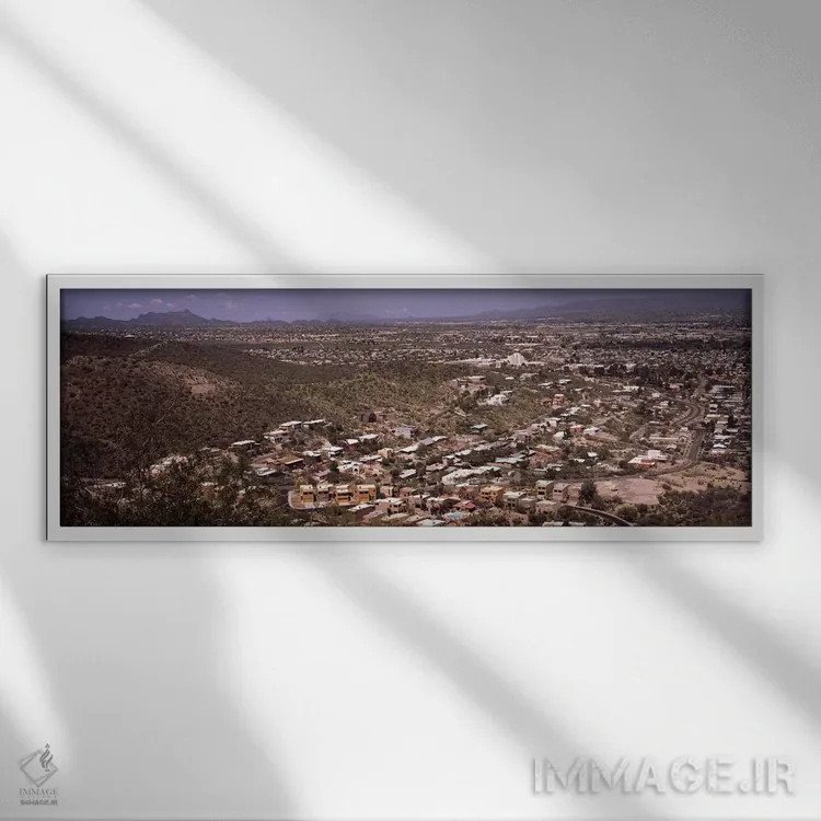 تابلو دکوراتیو Tucson, Pima County, Arizona, USA #2,نمای هوایی از شهر… اثر پانورامیک ایمجز - نمای قابدار سفید