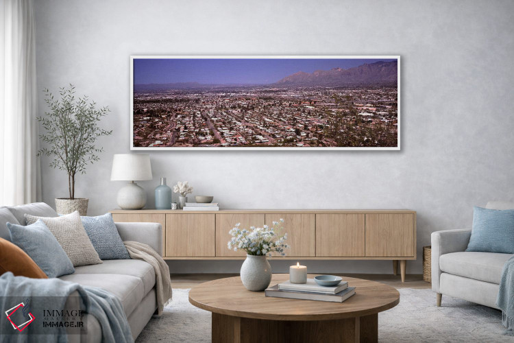 تابلو دکوراتیو Pima County, Arizona, USA,نمای هوایی از شهر، توسان، شهر… اثر پانورامیک ایمجز - D3W