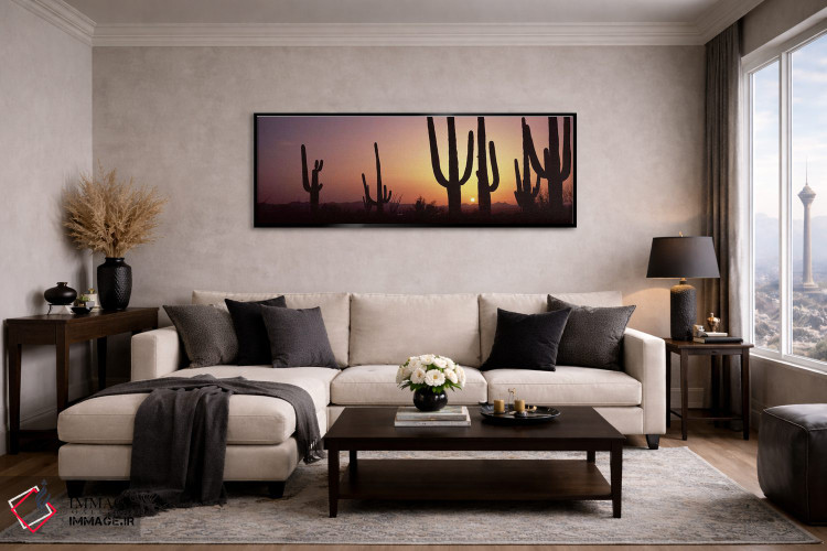 تابلو دکوراتیو Saguaro National Park, Tucson, Pima County, Arizona, US… اثر پانورامیک ایمجز - D6B