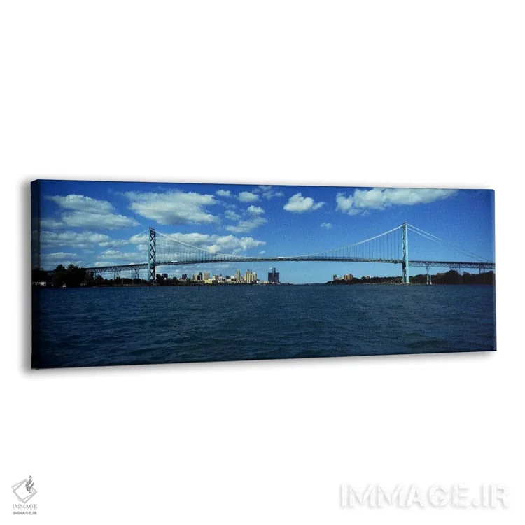 تابلو دکوراتیو Ambassador Bridge, Detroit River, Detroit, Wayne County… اثر پانورامیک ایمجز - نمای پرسپکتیو محصول