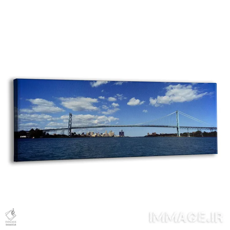تابلو دکوراتیو Detroit River, Detroit, Wayne County, Michigan, USA,پل… اثر پانورامیک ایمجز - نمای پرسپکتیو محصول