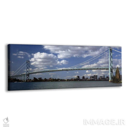 تابلو دکوراتیو Detroit River, Detroit, Wayne County, Michigan, USA,پل… اثر پانورامیک ایمجز - نمای پرسپکتیو محصول