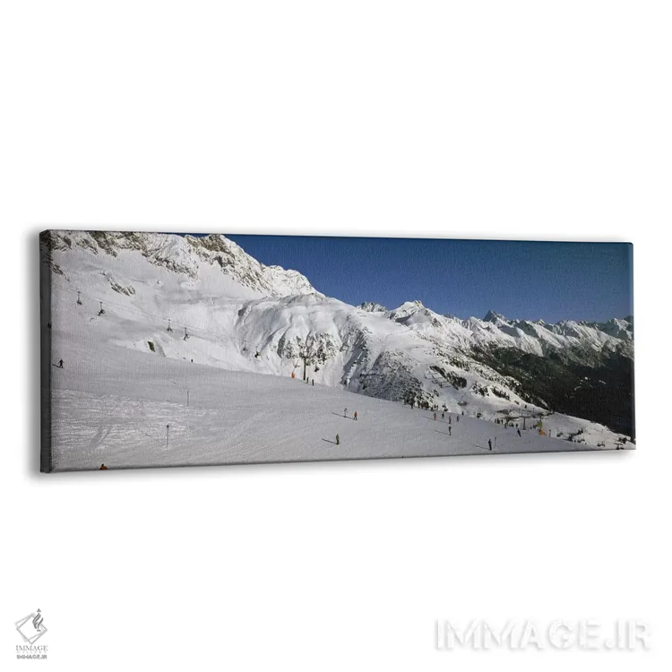 تابلو دکوراتیو Sankt Anton am Arlberg, Tyrol, Austria,گردشگران در پیست… اثر پانورامیک ایمجز - نمای پرسپکتیو محصول