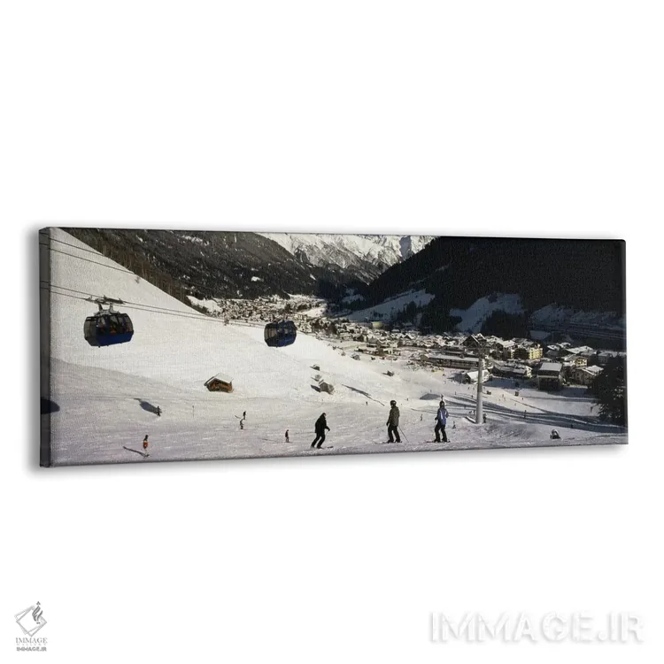 تابلو دکوراتیو Sankt Anton am Arlberg, Tyrol, Austria,تله کابین در پیس… اثر پانورامیک ایمجز - نمای پرسپکتیو محصول